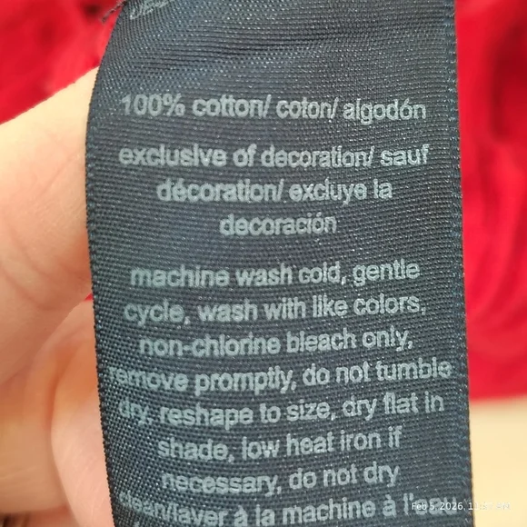 Tommy Hilfiger Sweater Womens S Red V Neck Cable Knit Ribbed Fitted Lightweight - Picture 3 of 6